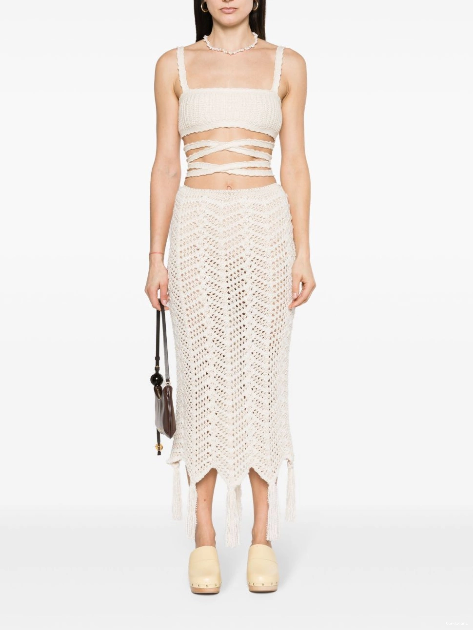 Affordable skirt Alanui chevron-knit Women maxi 0727